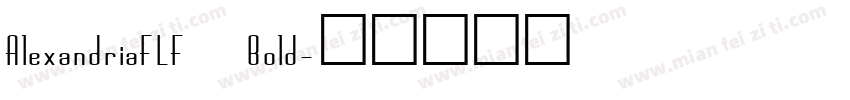 AlexandriaFLF Bold字体转换